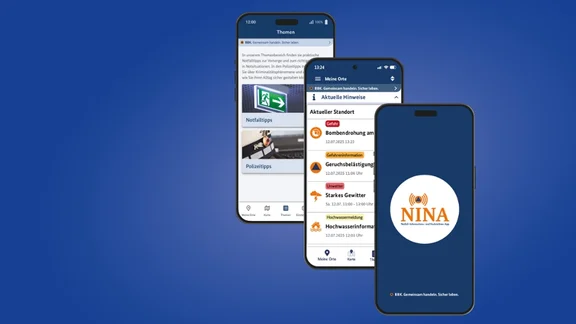Anfragen zur Warn-App NINA über NINA HelpDesk 0800 664 711 9 (kostenfrei, nur aus Deutschland erreichbar)  nina@bbk.bund.de  Montag bis Donnerstag von 8:00 bis 16:30 Uhr Freitag von 8:00 bis 15:30 Uhr